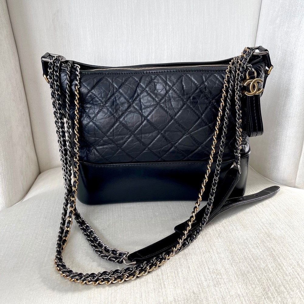 Chanel Black Gabrielle Hobo Bag
